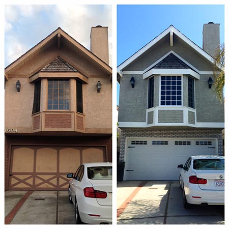 Before and after house painting