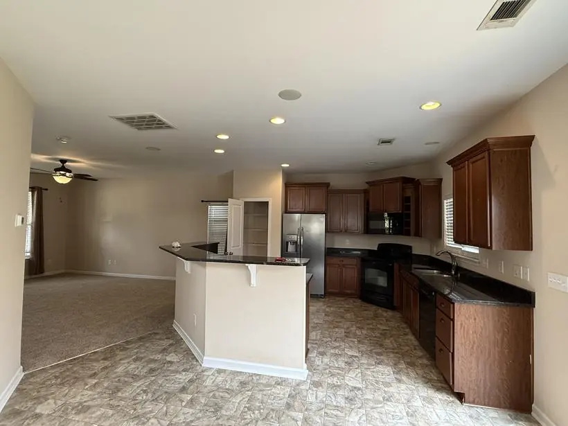 Kitchen & island — ceilings, walls, and casing — make-ready turnover by Vibrant Painting, Greenville SC